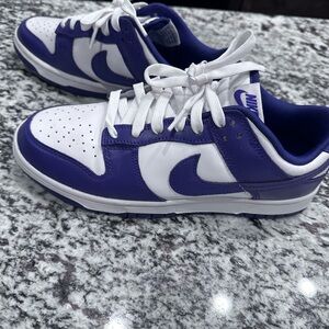 Nike Dunks Purple and White